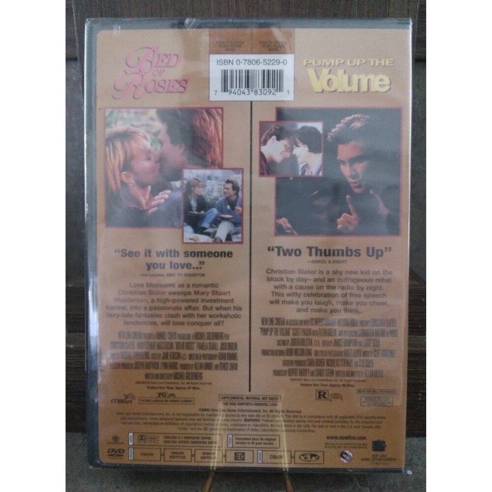 New Double Feature DVD Bed of Roses & Pump Up The Volume Christian Slater - Picture 2 of 3